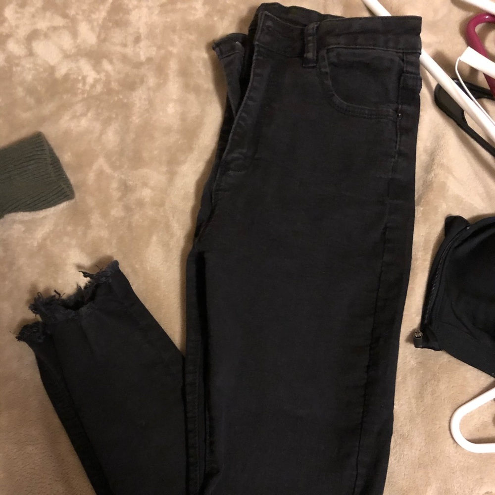 Gray washed jeans